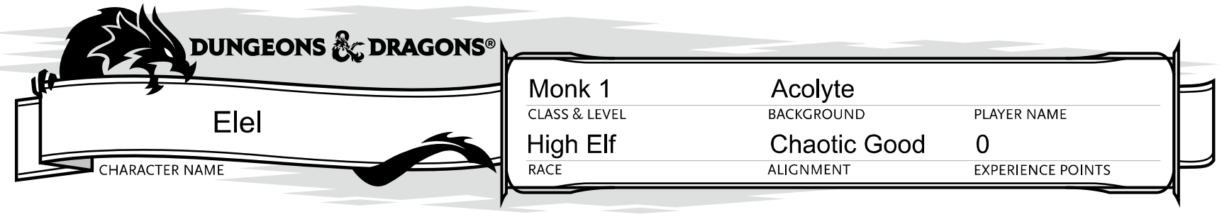 Character Sheet Header